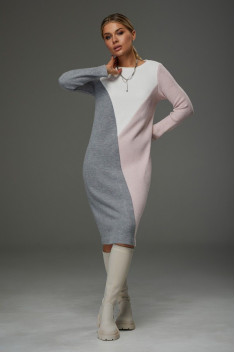 Трикотажное платье Galean Style 918 розовый