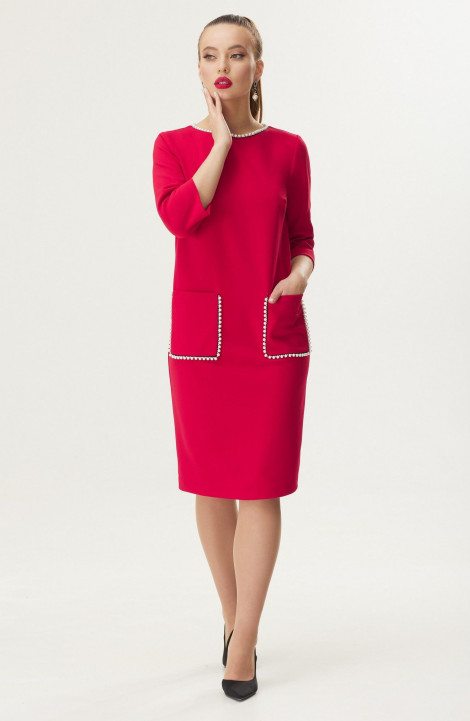 Трикотажное платье Galean Style 924 красный