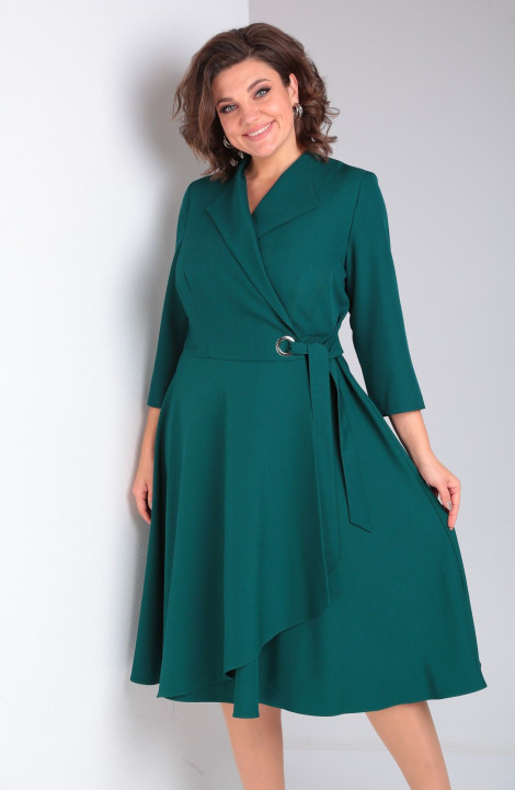 Платье Pocherk 1-015 темно-зеленый