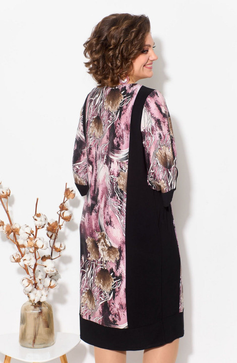 Платье Fortuna. Шан-Жан 511 черный+розовый