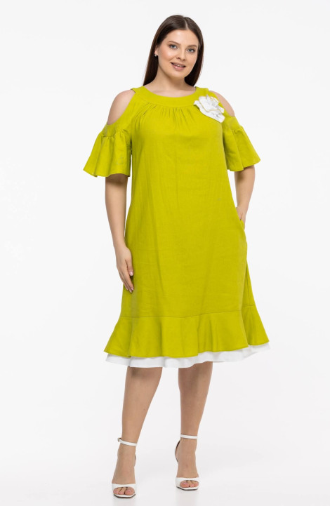 Платье Avila 0930 желто-зеленый