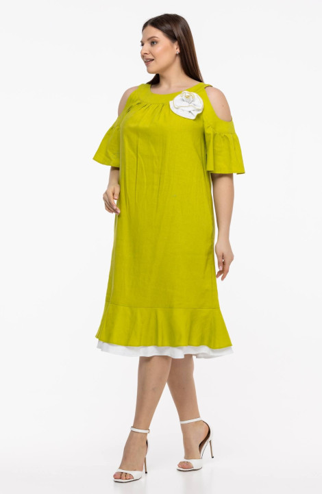 Платье Avila 0930 желто-зеленый