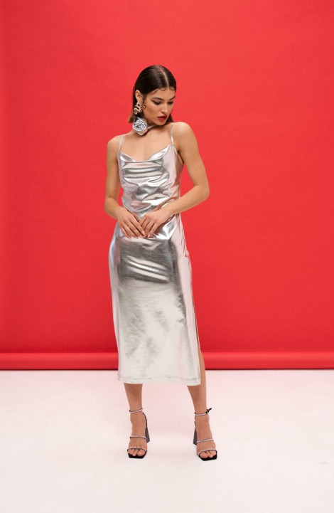 Платье VIZANTI 9386 серебро
