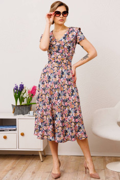 Платье Мода Юрс 2690 розовый_цветы
