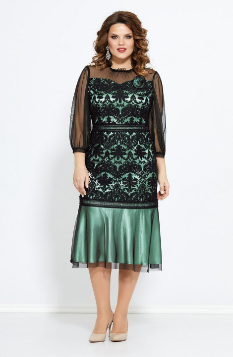 Шифоновое платье Mira Fashion 4767-2 зеленый