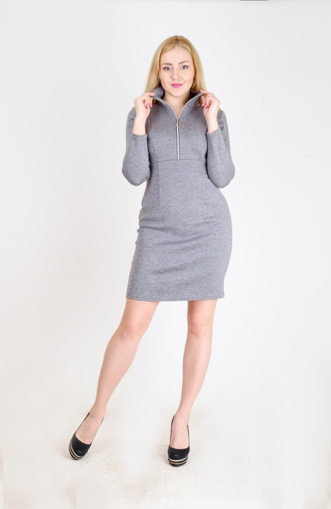 Трикотажное платье Mita ЖМ902 серый