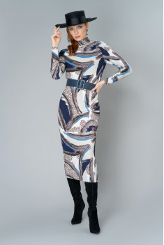 Трикотажное платье Elema 5К-10578-1-170 принт
