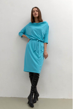 Хлопковое платье Individual design 20124 голубой