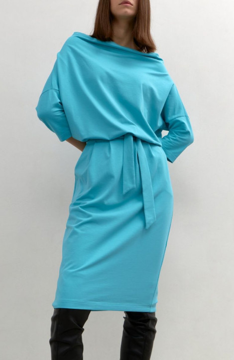 Хлопковое платье Individual design 20124 голубой