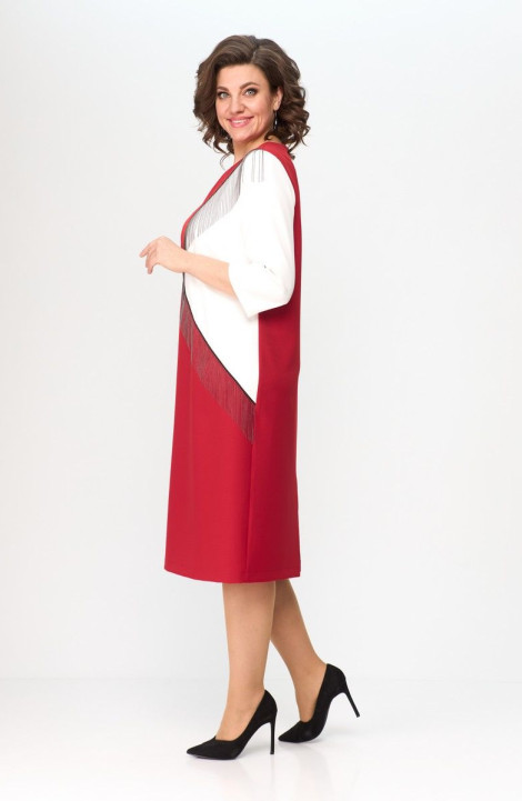 Платье ANASTASIA MAK 1090 красно-белый