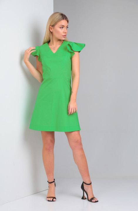 Хлопковое платье Andrea Fashion 5 зелёный