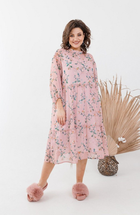 Шифоновое платье Anelli 1031.1 розовый