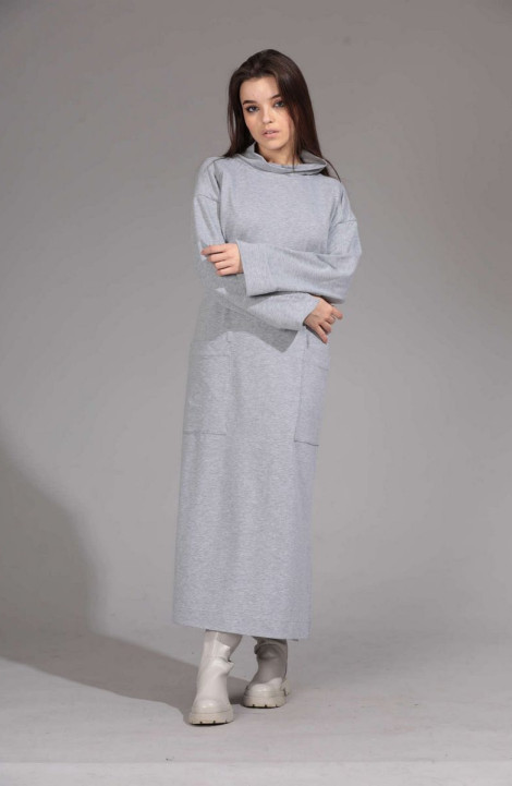 Трикотажное платье АМУЛЕТ 9603 серый