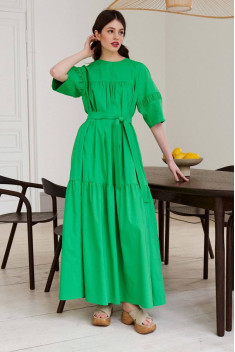 Хлопковое платье Lokka 1149 зеленый