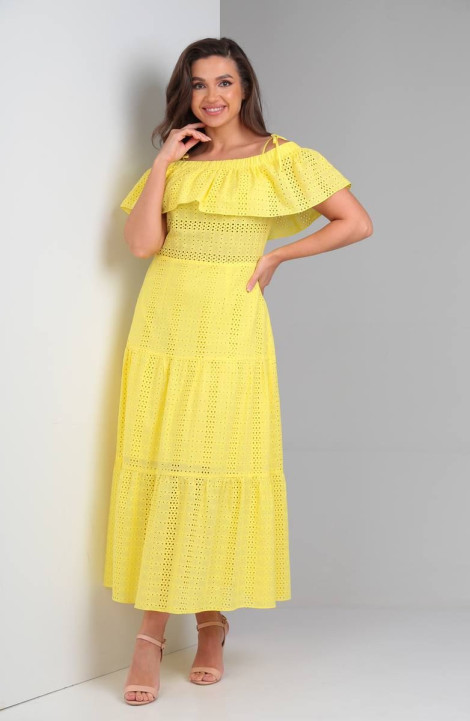 Хлопковое платье TVIN 7630 желтый