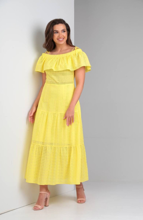 Хлопковое платье TVIN 7630 желтый
