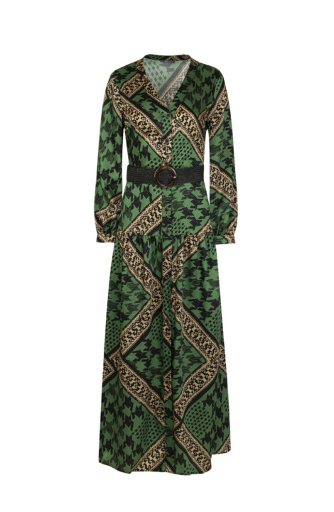 Платье Elema 5К-12655-1-164 зелёный_принт