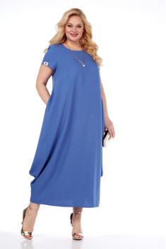 Льняное платье SVT-fashion 570 синий