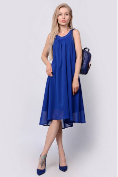 Шифоновое платье Patriciа C14237 синий