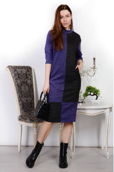 Трикотажное платье Patriciа NY15269 фиолетовый,черный