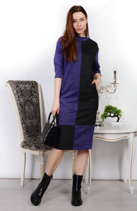 Трикотажное платье Patriciа NY15269 фиолетовый,черный