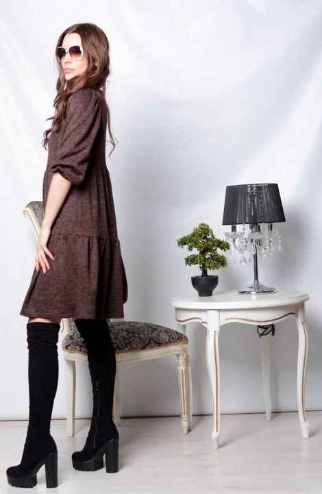 Трикотажное платье Patriciа F15190 коричневый