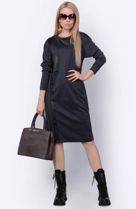 Трикотажное платье Patriciа C15030 графит,черный