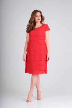 Шифоновое платье Rishelie 944 красный