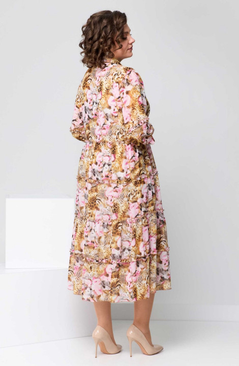 Платье Асолия 2664 бежево-розовый