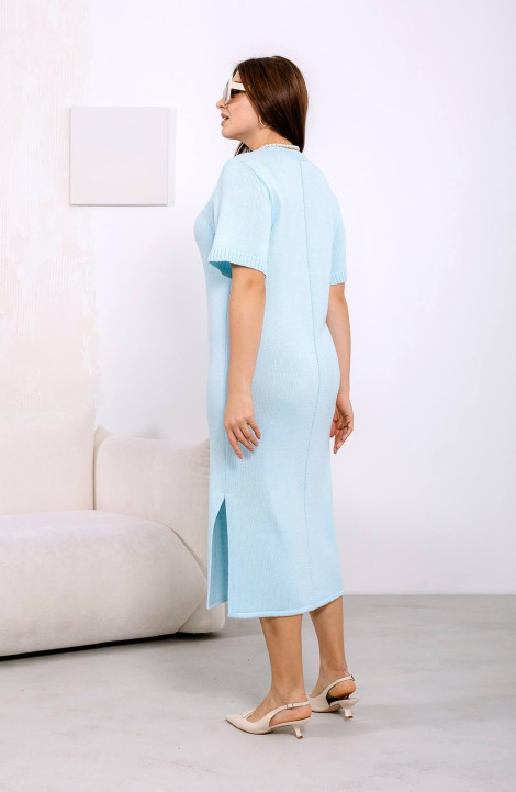 Хлопковое платье Romgil РВ0015-ХЛ2 бледно-голубой
