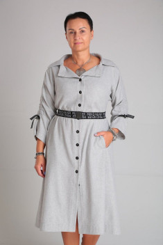 Хлопковое платье ZigzagStyle 497 серый