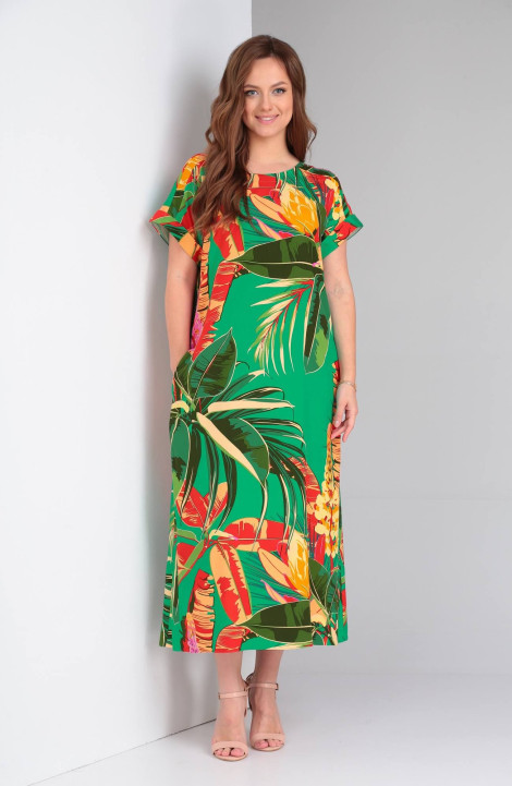 Платье TVIN 7733 зеленый_банан