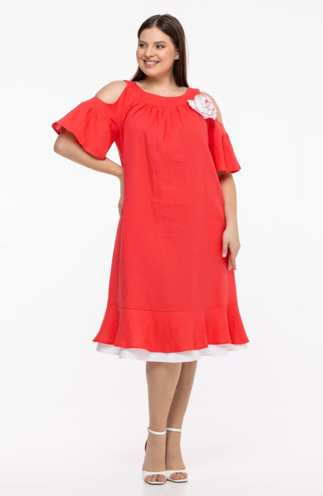 Платье Avila 0930 розово-коралловый