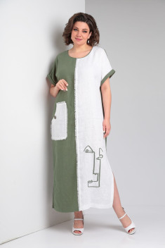 Платье Rishelie 948 зеленый_мох
