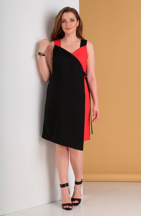 Платье Liona Style 703 красный/черный