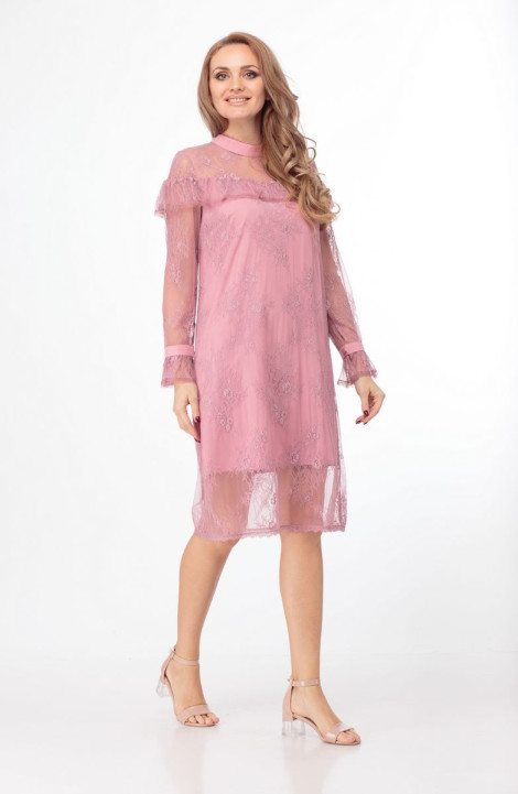 Трикотажное платье Anelli 684 розовый