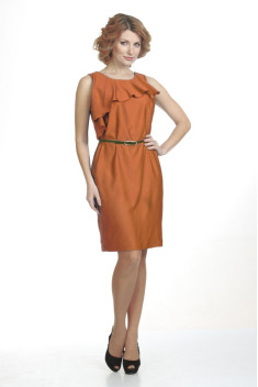 Платье Liona Style 427 оранжевый