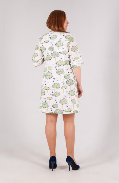 Льняное платье Vita Comfort 17c2-421 салат
