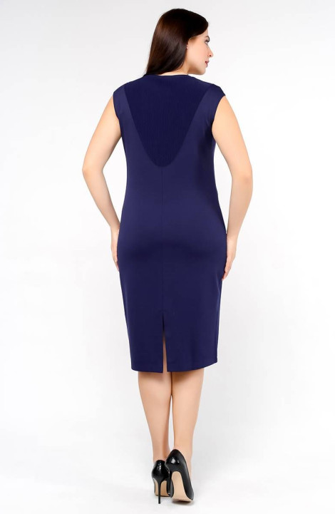Трикотажное платье La rouge 5306 темно-синий
