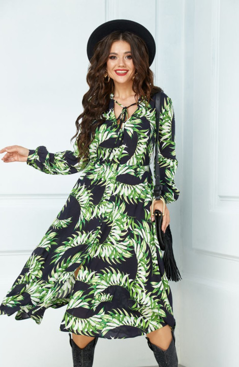 Платье Anastasia 503 черный/зеленый