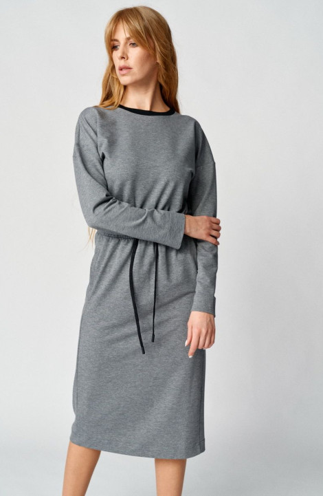 Трикотажное платье Almirastyle 101 серый