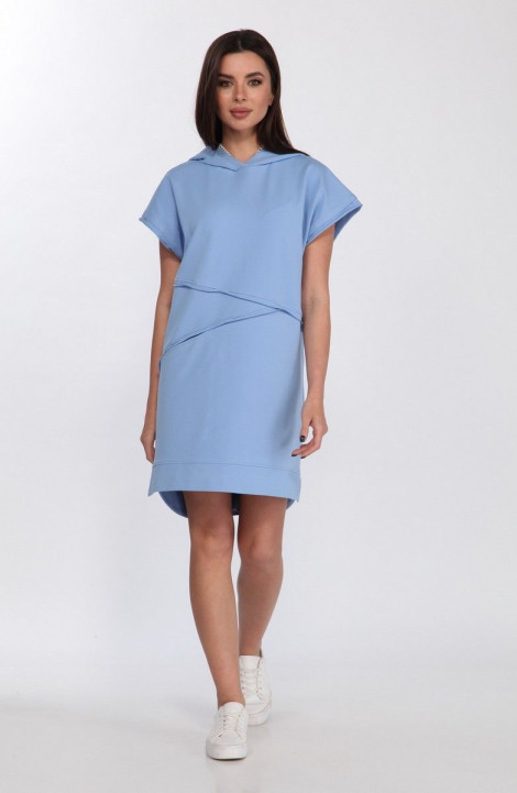 Хлопковое платье Faufilure С1181 голубой