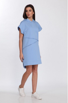 Хлопковое платье Faufilure С1181 голубой