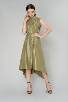 Хлопковое платье Elema 5К-10025-1-170 зеленый