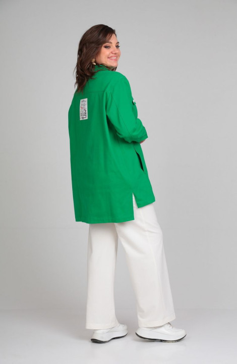 женские рубашки Mubliz 028 зеленый