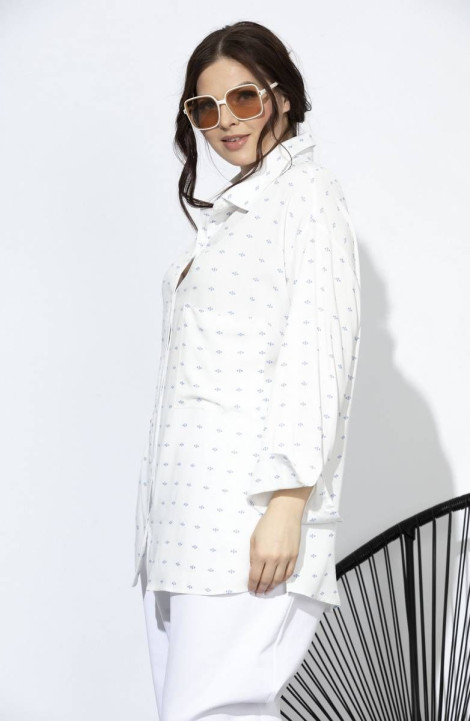 женские рубашки SOVA 11100 молочный_дизайн