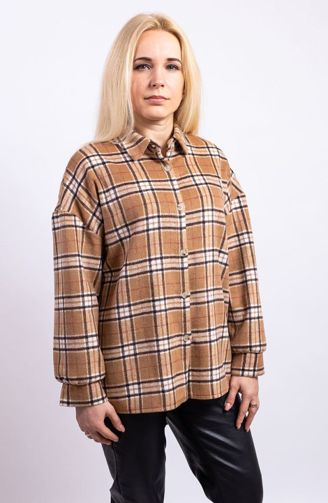 женские рубашки Пинск Стиль 3953 коричневый