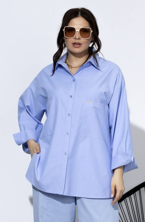 женские рубашки SOVA 11100 голубой