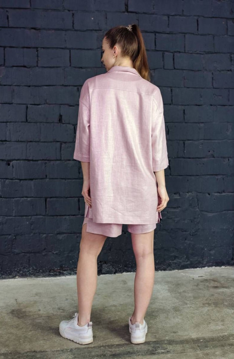 женские рубашки Arisha 8102 пудрово-розовый