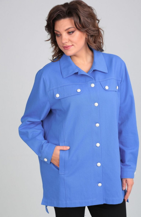 женские рубашки Mubliz 028 голубой